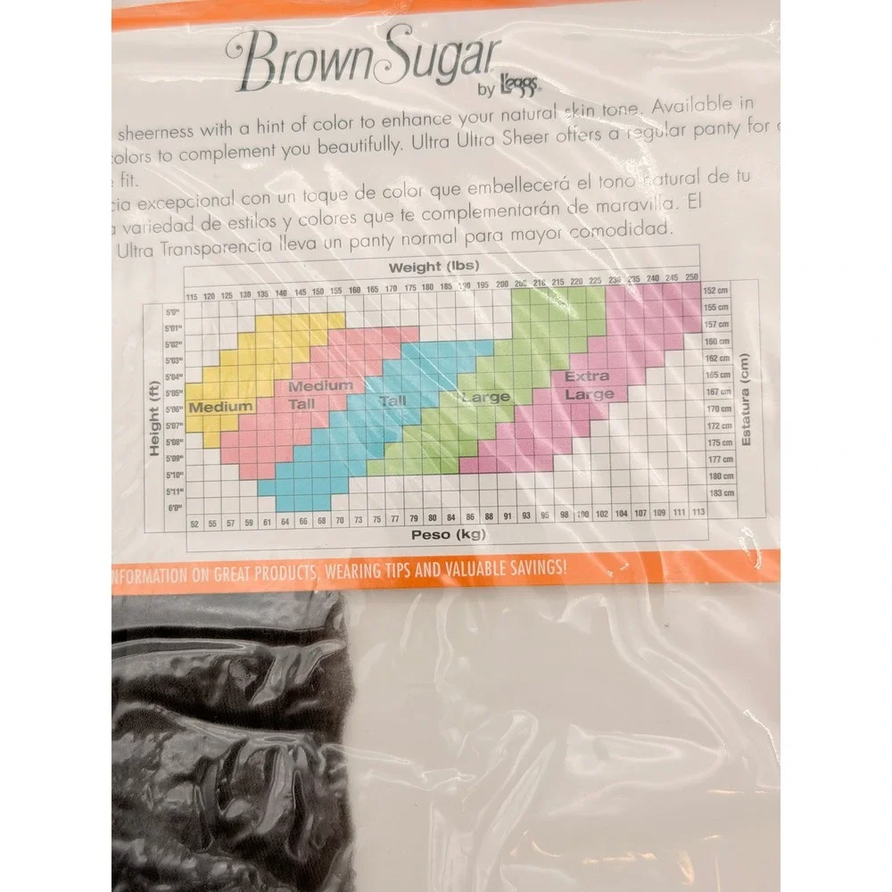 Brown Sugar by Leggs Ultra Ultra Sheer Pantyhose 2pk Off Black Queen XL 04468